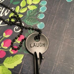 The giving keys matte black necklace